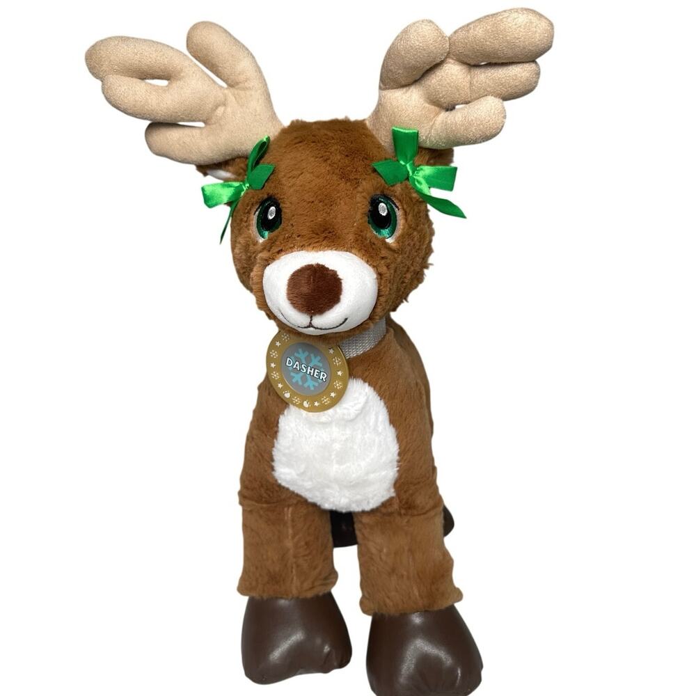 Build a Bear Workshop DASHER Santa Reindeer Christmas stuffed toy